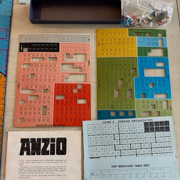 Rare, vintage 1969 Avalon Hill Anzio (partially unpunched) - Picture 6 of 10